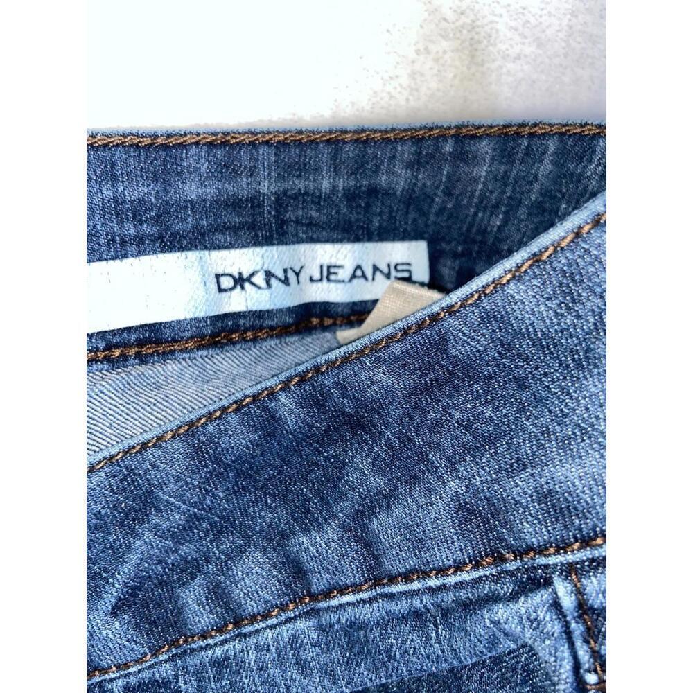 90s DKNY Soho Jeans Denim Boot Cut Mid Rise Dark Wash Blue Sz 4 31 x 31 - Picture 10 of 12